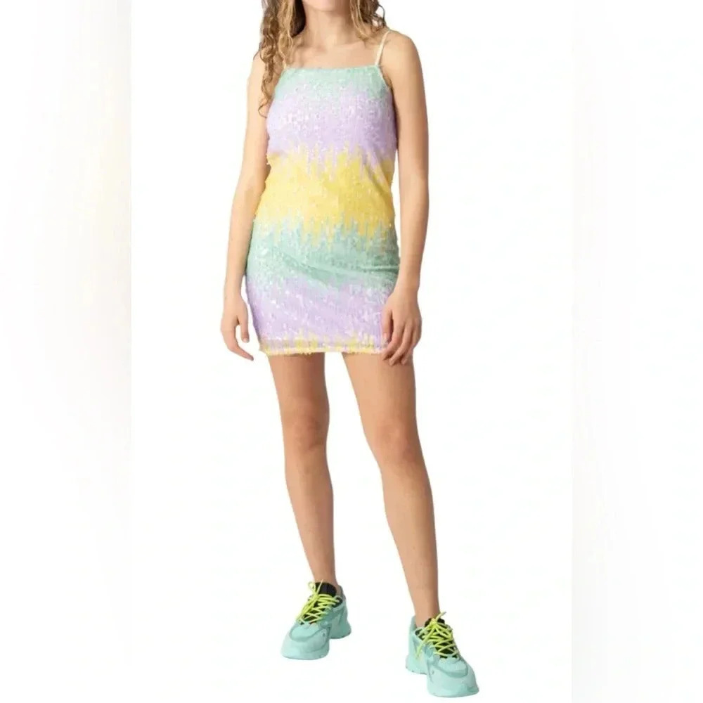 Vero Moda New NWT Holly Singlet Sequin Mini Dress Size Large